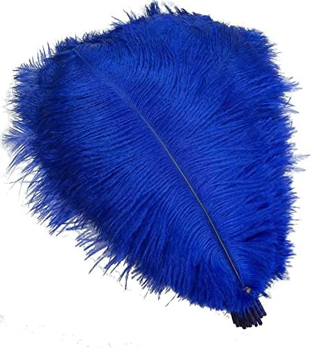 Decoração de penas de avestruz azul royal 15-70cm/6-28 Top grande com penas no meio da mesa Plumes Plumes 25-30cm