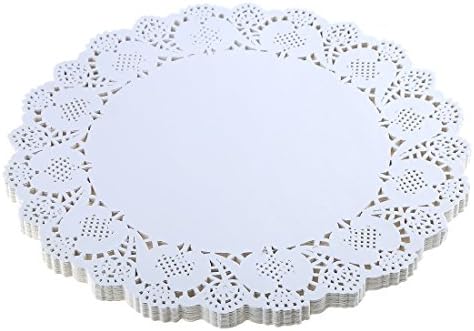 Decora 12,5 polegadas redonda de papel de renda de papel para decorações de mesa de casamento 100pcs