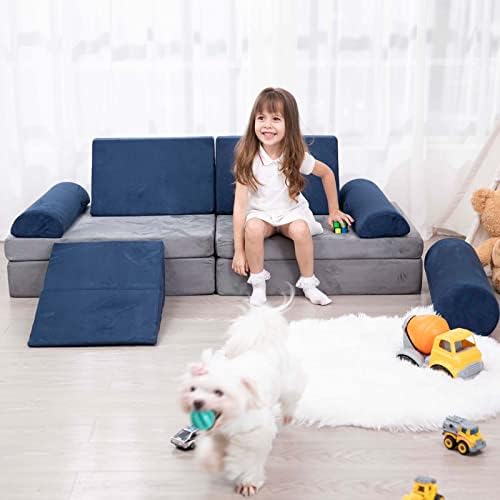 Gudoinsole brincar sofá sofá para crianças 10pcs Sofá secional SooR de móveis imaginativos para crianças criativas para crianças e meninos quarto