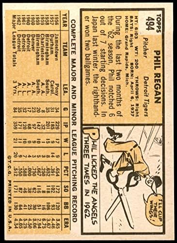 1963 Topps # 494 Phil Regan Detroit Tigers NM Tigres