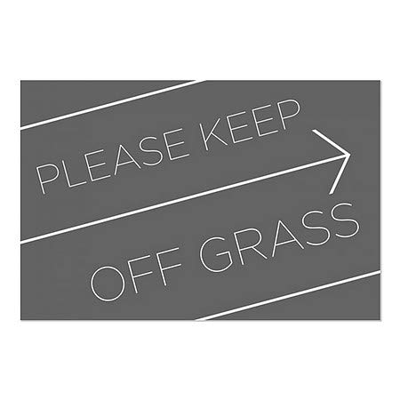 CGSIGNLAB | Por favor, mantenha -se fora da grama -Black Black Janela se apegando | 36 x24