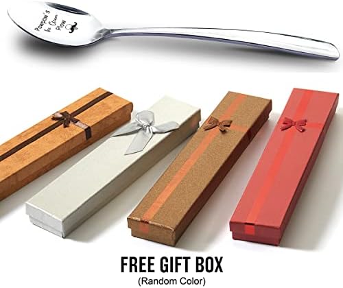 Plawpaw's Ice Cream Plow Spoon With Gift Box - Presentes engraçados para papai para o Dia dos Pais de Aniversário - Colela de aço inoxidável