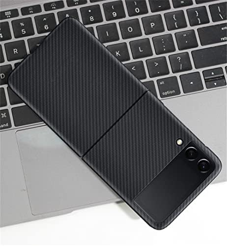 Caso de fibra de carbono Aramid Ultra Thin and Lightweight para Samsung Galaxy Flip 4 Black