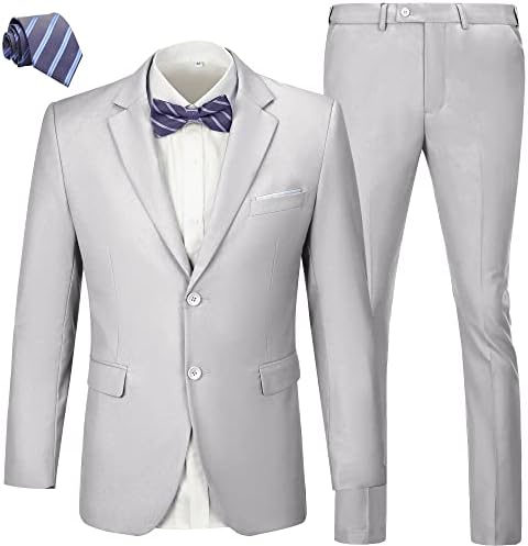 Mens ternos de masculino Smok Fit Men's Tuxedo Terno para homens 2 peças Blazer de terno de regresso a casa Blazer ＆ Calças com gravata