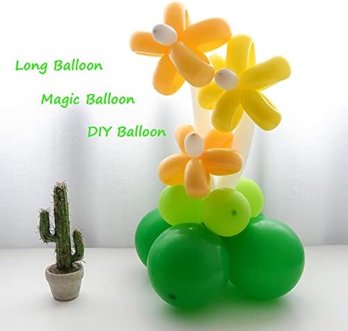 Balões de balão de 100pcs de comprimento torcendo balões, balões de 260q, balões longos de arco -íris para truques de mágica,