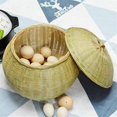 N/A 4pcs/cesta de tecido com capa Fruit Picnic Bread Bread Egg Rattan Casquete (Cor: A, Tamanho