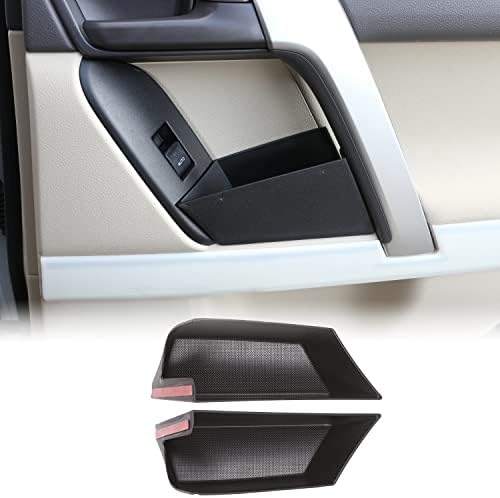 Caixa de armazenamento lateral da porta para 2018-2020 Toyota Land Cruiser Prado FJ150/LC150 Acessórios, bandeja de caixa de organizador de inserção lateral da porta do carro, bolsos de armazenamento da porta traseira ABS