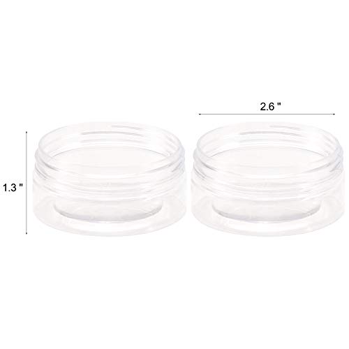 Tecbeauty 12-pacote 60ml Jarros vazios armazenamento de lodo de plástico transparente favorecer maconha redonda com tampas para