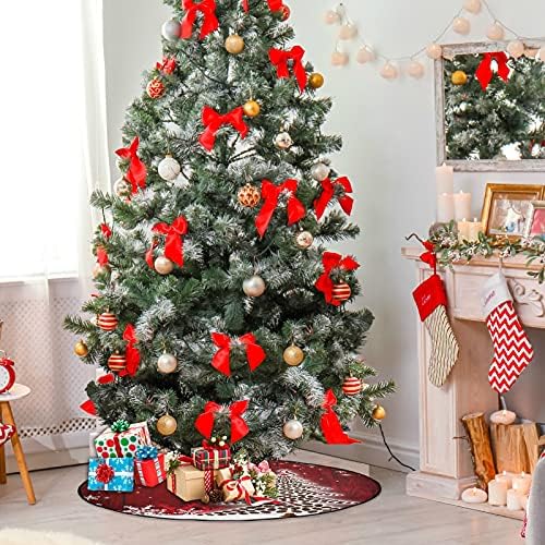 Xiua Árvore de Natal Árvore de Natal Stand Mate 28,3 polegadas, tapete de bandeja à prova d'água para protetor de chão Decorações de festas de férias de Natal