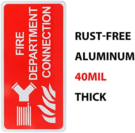 THTEN 12 x 6 polegadas “FDC” Bombeiros Connection Metal Sign .040 Rust Free Metal UV Protegido para escritório, porão, garagem,