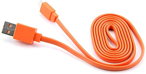 Red Flat Charging Power Cable Tabo para JBL Charge 2 3, Flip 2 3 4, Pulse 2 GO, Clip Plus, Micro II, Trip, Charge 2 Plus Alto -Alto