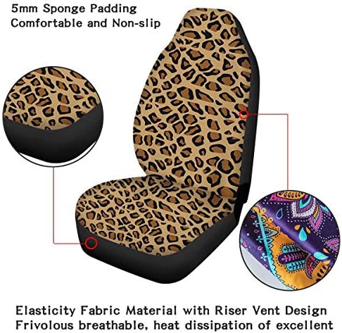 Pensura Universal Durável Capa de assento de carro de tecido Colorriful Patras de estimação Imprimir protetor de assento automático