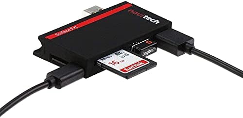 Navitech 2 em 1 laptop/tablet USB 3.0/2.0 Adaptador de cubo/entrada micro USB com o leitor de cartão SD/micro SD compatível com HP