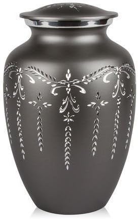 Memoriais perfeitos grandes cremação de floreio sofisticado urna - urna de alumínio elegante para cinzas humanas/durável e