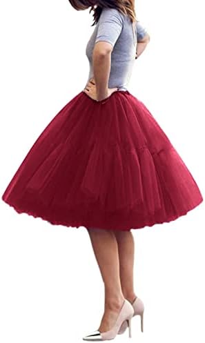 Saia feminina tule feminino retro color sólida festivo vestido de festa de aniversário saia feminina saias elegantes