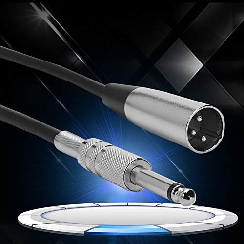 Minifinker 6,35 mm macho para xlr cabo fêmea, menos interferência de 30 cm de comprimento de microfone cabo para equipamento de alto -falante