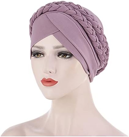 Chapéu de gorro distorcido para mulheres tabela de cabeçalhos de babados muçulmanos para mulheres boêmios de turbante Turbano