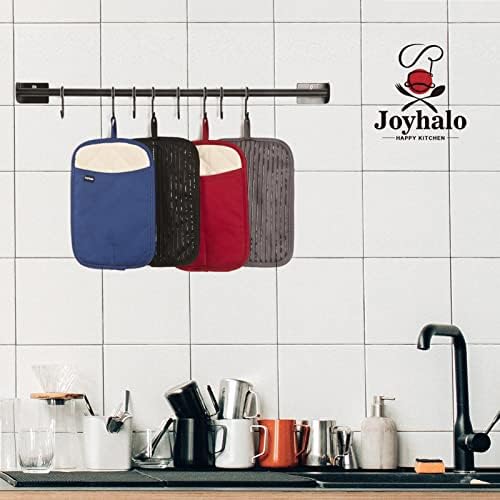 Joyhalo Pote Pote para o calor resistente ao calor da cozinha, suporte para maconha de silicone, forro de algodão e listras de