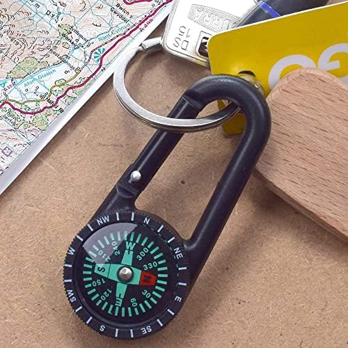 `` Art Deco Frame 'Compass Keyring