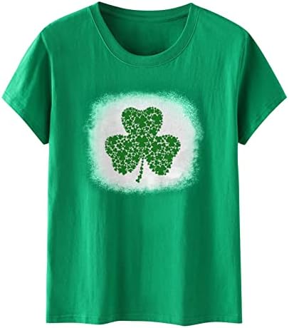 Yubnlvae St. Patrick's Day para mulheres Shamrock Ugly Crewneck de férias de grandes dimensões Lucky Pullover