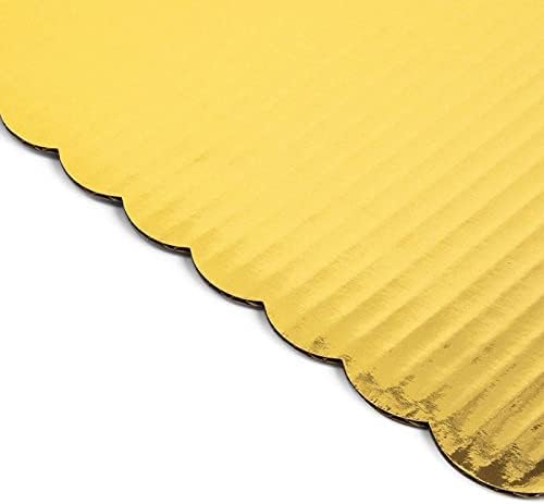 Sparkle and Bash 12 Pack Quarter Sheet Gold Foil Boards, 10x14 polegadas Bases de sobremesa retângulo recortadas