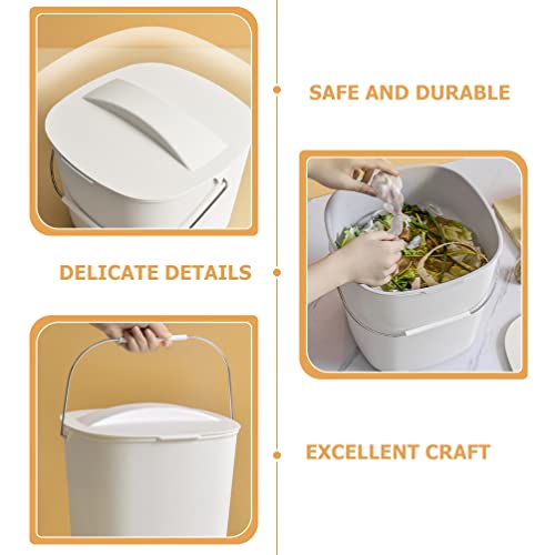 Lixo de bancada de cozinha de contêiner de plástico de cabilock pode secar e molhar separação de cozinha desperdício de balde reutilizável caixa de areia redonda