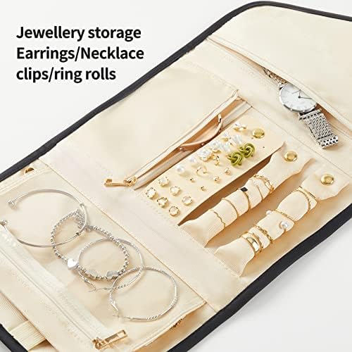 OMNPAK JOENS Organizador de jóias de viagens, saco de armazenamento pequeno dobrável para colar, anel, brinco, relógio,