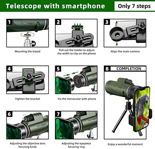 Equipamento de caminhada do telescópio monocular 80 * 100 telescópio monocular de alta potência para adultos para