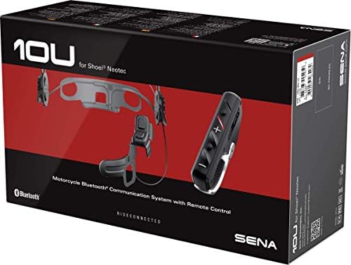 SENA 10U MOTOCYCHE Bluetooth System com controle remoto para Shoei Neotec