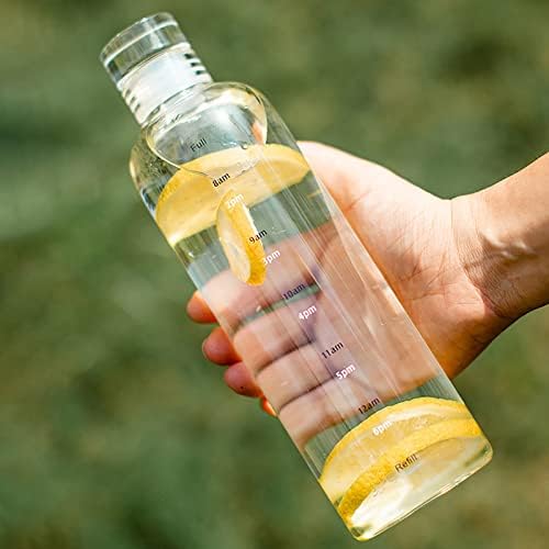Yiisu escala de tempo de água copo de água potável alvo garrafa de vidro simpl cup de cor alto valor de cor sa7