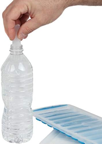 As bandejas de cubo de bastão de gelo estreito de silicone de Lily, com um material fácil de empurrar e aparecer, ideal para garrafas