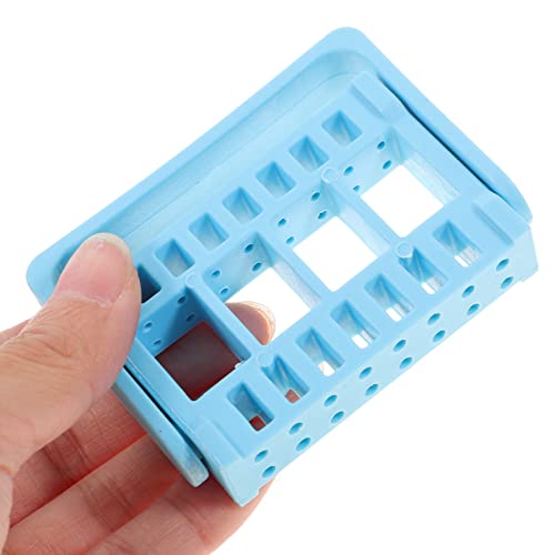 Beauptty Unh Nail Bits Holder, 16 orifícios Organizador de broca Organizador Poratble Caixa de armazenamento manicure Manicure