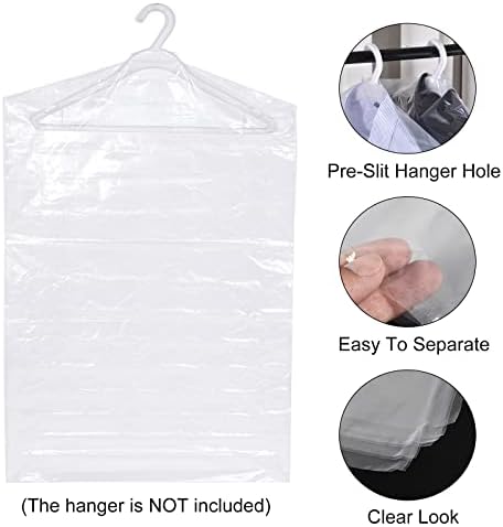 Patikil 70x45cm Campa de vestuário, 10 pp pp sacolas protetoras leves à prova de poeira limpa para o armário de armazenamento