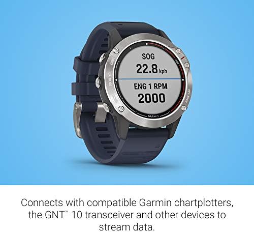 Garmin Quatix 6 Multisport Marine Smartwatch, conectividade abrangente de barco, número do modelo: 010-02158-90