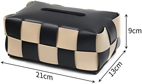 N/A Caixa de lenço de lenços de papel caixa de gaveta de xadrez de pecuar de decoração de decoração de decoração para a área de mesa do guardanapo da mesa