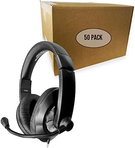 Hamiltonbuhl Smart-Trek Deluxe estéreo Headset com controle de volume em linha e plugue USB, microfone de cancelamento de ruído,