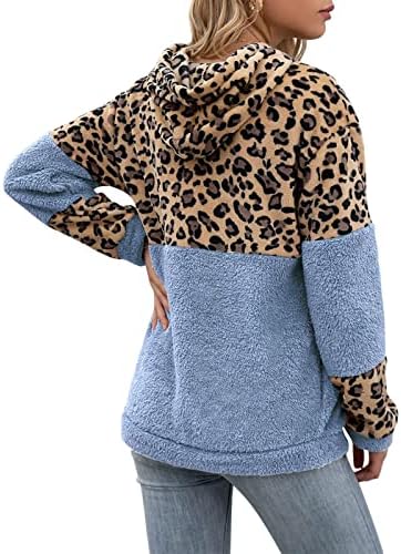 Suéteres femininos Pullover leopardo com suéter de suéter de suéter de suéter de lã de lã de suéter de camisola de férias tops
