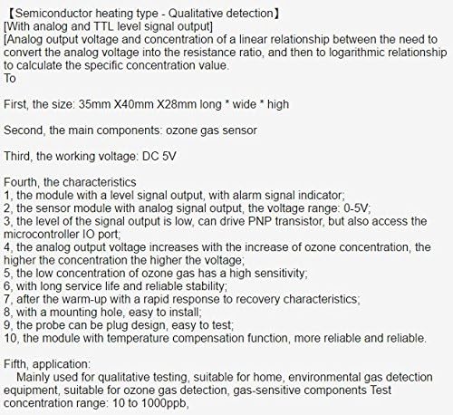 Detecção qualitativa de baixa concentração de baixa concentração MQ131 Módulo do sensor de ozônio O3 Monitoramento da qualidade