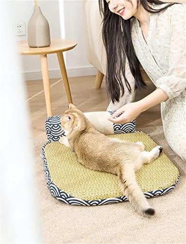 Cama de gato de algodão em forma de T em forma de T, cama de estimação removível ortopédica, respirável e durável