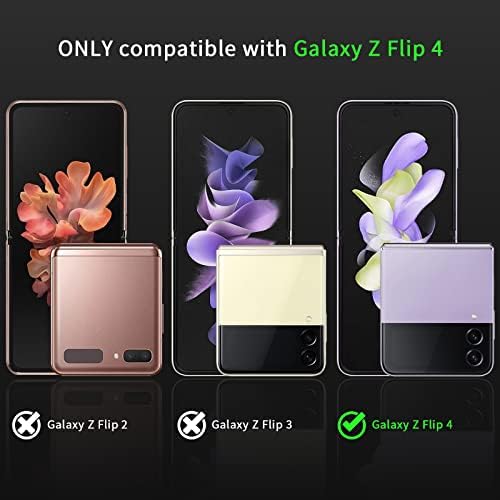 Memumi Caso de fibra de carbono real para Samsung Galaxy Z Flip 4, robusto carbono durável 0,5 mm Caso esbelto para fibra de