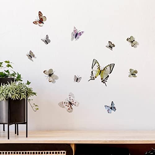 12 pcs 3d decoração de parede de borboleta Dutterfly adesivos 5 estilos adesivos de parede adesivos de parede para meninos meninos decoração de parede de berçário de meninos