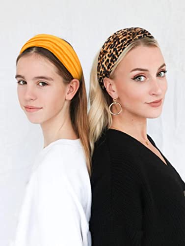 Bandas de cabeça Aktvshow para mulheres non slip 12 pack boho feminino bandana de cabeça elástica macia faixas de cabelo para treino de cabelo curto esportes de yoga exercícios de moda de moda acessórios