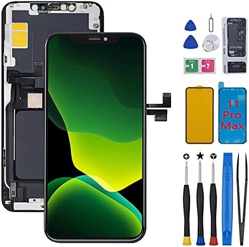 Para o iPhone 11 Pro Max Screen Substacement Kit 6.5 polegadas, MRR.OMW LCD Screen Repair 3D Touch Digitalizer Digitizer, com vidro