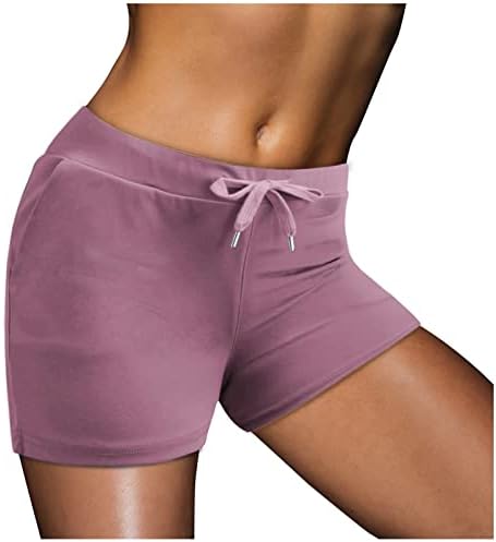 Shorts elásticos da mulher shorts de shorts esticados para mulheres skort skort skiot scurt short amarelo mulheres