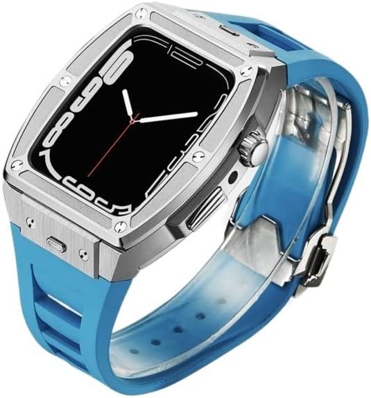 Bedcy 44mm 45mm Redução rápida Caixa de relógio de aço inoxidável para Apple Iwatch Series4/5/6/7