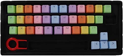 Keycap 37 PBT injeção de tiro duplo achado de retroiluminação para todos os teclados de jogos mecânicos com o puxador de chaves do gradiente de arco -íris
