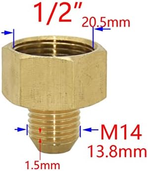 Acessórios de mangueira de bronze 1/2 para M22/20/24/16/18/8 28 Conector rosqueado para torneira do banheiro do banheiro Adaptador