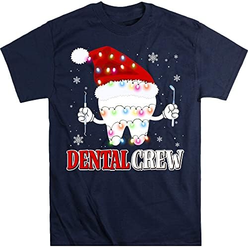 Camisa de chapéu de Papai Noel Kapzon Dental Crew, presente de dentista de Natal, presente de dentista, presentes de