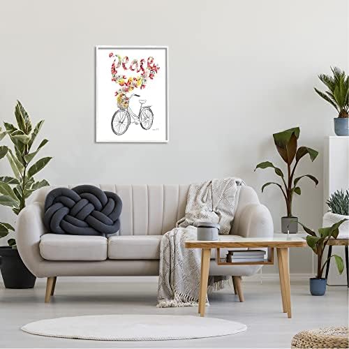 Stuell Industries Peace Phrase Pitsing Floral Bouquet Bicycle Basking, Design de Lanie Loreth