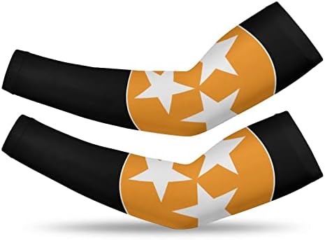 Weedkeycat Bandeira do Tennessee Sports Compression Arm Sleeves Protection Refrigere UV para homens e mulheres